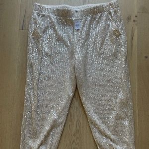 NWT Loft Sequin Jogger Pants